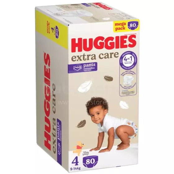 Huggies Baby Pants Extra Care Art.290211 Mähepüksid suurus 4, 80 tk.