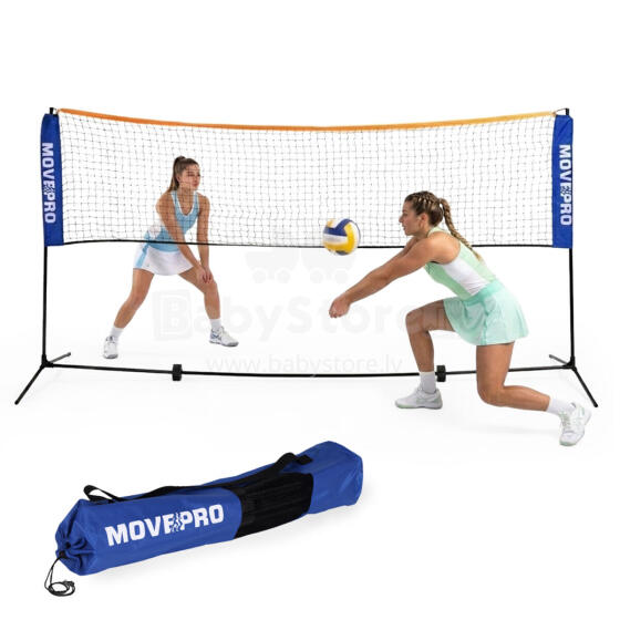 Universaalne võrk 305x140 cm 3in1 reguleeritav sulgpalli, võrkpalli ja tennisemängu jaoks, kott MOVEPRO