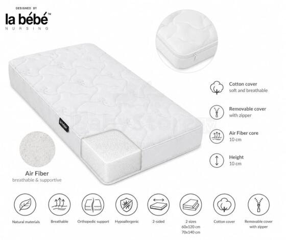 La Bebe™ Royal Air Fiber Mattress Art.290774   Laste ortopeediline madrats eemaldatava kattega, 120x60cm