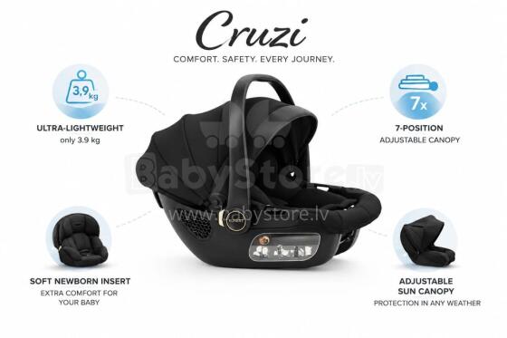 Kunert Cruzi Art.290882 Black Infant Car seat 0-13 kg imiku turvahäll – kerge, turvaline ja mugav