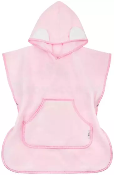 Bocioland Bath Poncho Art.BL181 Pink Rätik-ponso