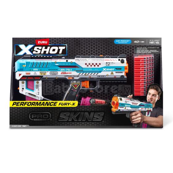 XSHOT Skins seeria 1 Pro Fury X mängupüss 40 padruniga, 36772
