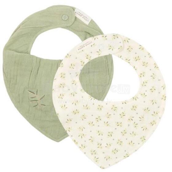 Little Dutch Bandana Bib Muslin Art.TE50114034 Blueberry Leaves & Sage Laste puuvillane pudipõll (2 tk.)