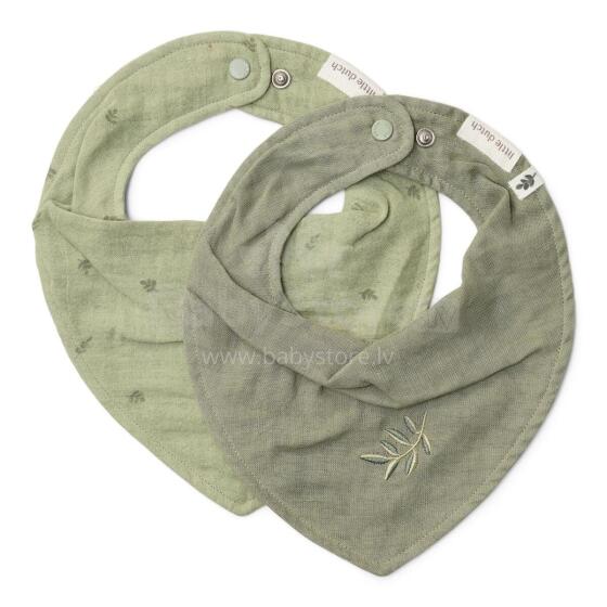 Little Dutch Bandana Bib Muslin Art.TE50115039 Pure Sage Laste puuvillane pudipõll (2 tk.)