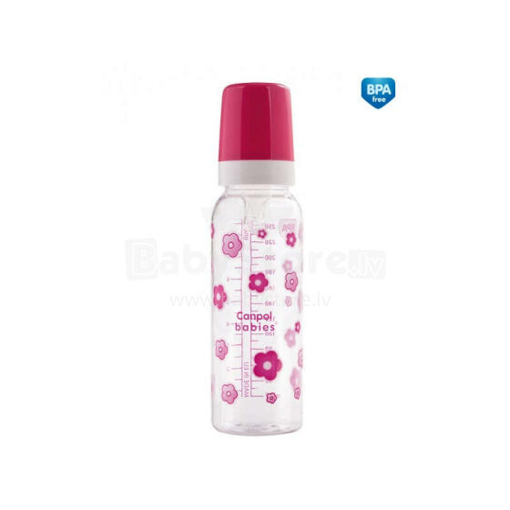 Canpol Babies Art.11/810 Plastpudel 0+, 0% BPA, silikoonlutt, 250 ml.