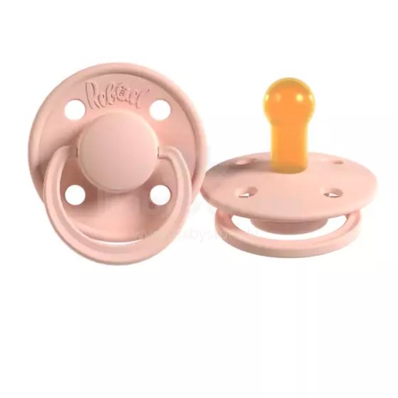 Rebael Natural Rubber Round Latex Art.292016 Baby Blush  mannekeen (lutt), mis on valmistatud 100% looduslikust kummist vanuses 0-6 kuud. (1 tk.)
