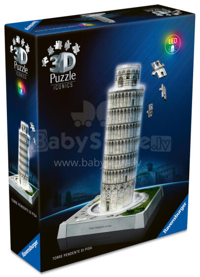 Ravensburger 3D Pusle LED Valgusega: Pisa Torn