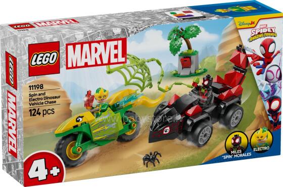 LEGO Spidey Spin ja Electro Dinosaurus Sõiduki Jahi