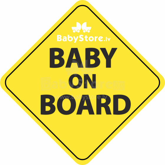 Baby On Board Наклейка для автомобиля 13x13см