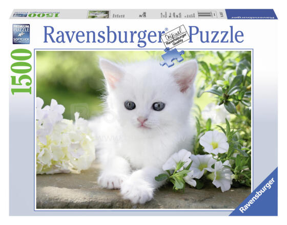 Ravensburger Pusle 1500 tk Valge Kass