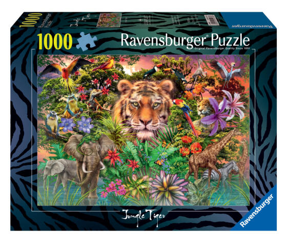 Пазл Ravensburger 1000 деталей: Джунглевый тигр