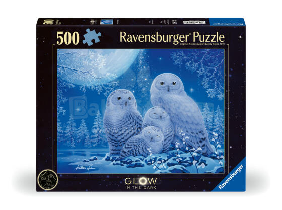 Ravensburgeri helendav pusle 500 tükki: Öökullid kuuvalguses