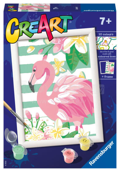 Ravensburger värvi numbritega flamingo