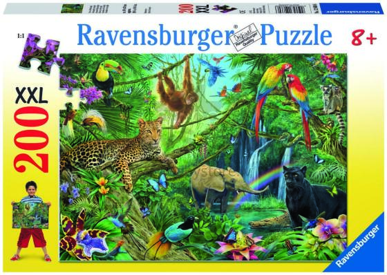 Ravensburgeri pusle 200 tk Loomad džunglis