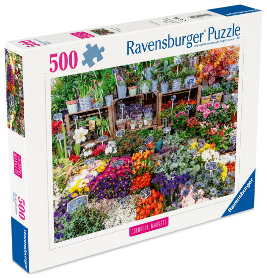 Ravensburger Pusle 500 Tükki: Lilleturg Prantsusmaal
