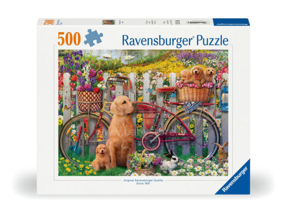 Ravensburgeri pusle 500 tükki: Armsad koerad aias