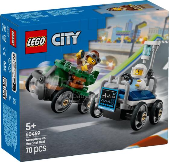 LEGO City Lennuk vs. Haigla Voodi Võidusõiduauto Komplekt