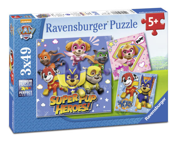Ravensburger Puzzle 3x49 tk Paw Patrol SuperPup Heroes