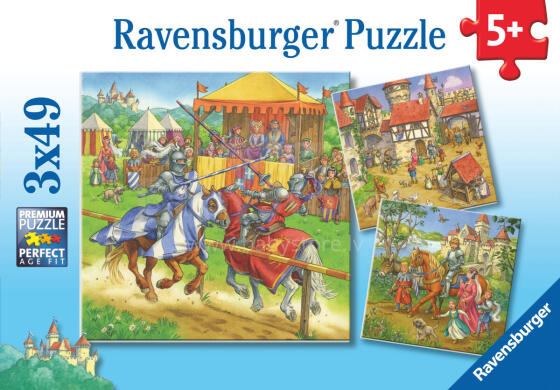 Ravensburger Pusle 3x49 tk Rüütli Turniir