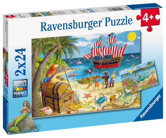 Ravensburger pusle 2x24 tk Piraadid ja Merineitsid
