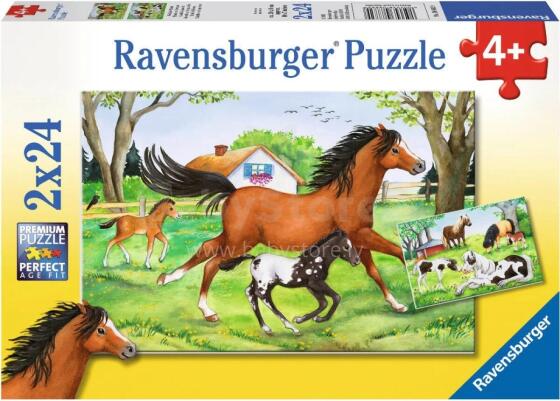 Ravensburger Puzzle 2x24 tk Maailm Hobustest