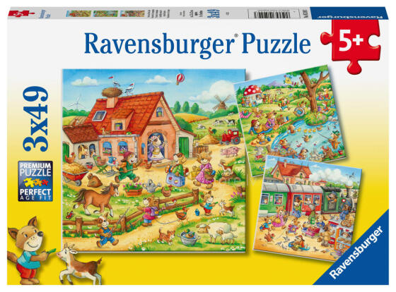 Ravensburger Pusle 3x49 tk Puhkus Maal