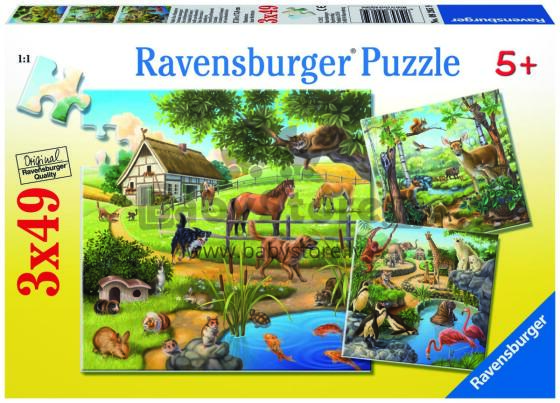 Ravensburger Pusle 3x49 tk Loomad