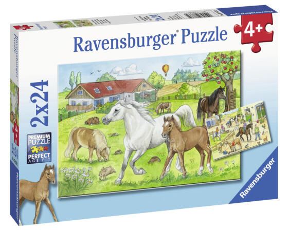 Ravensburger pusle 2x24 tk Hobused