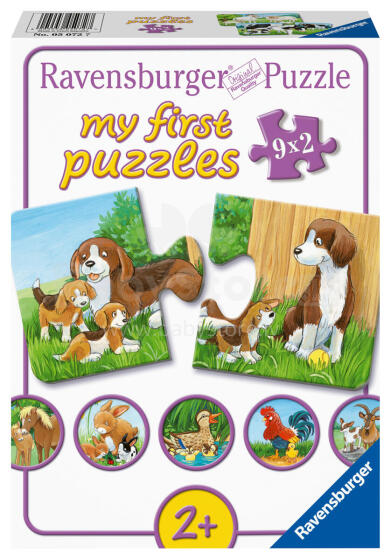 Ravensburger Minu Esimene Pusle 9x2 tk Taluloomad