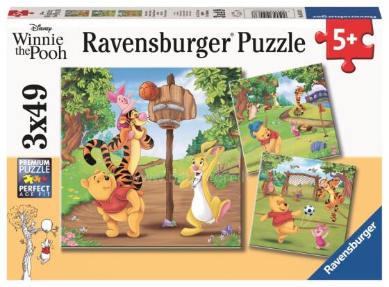 Ravensburger pusle 3x49 tk Winnie the Pooh - Spordipäev