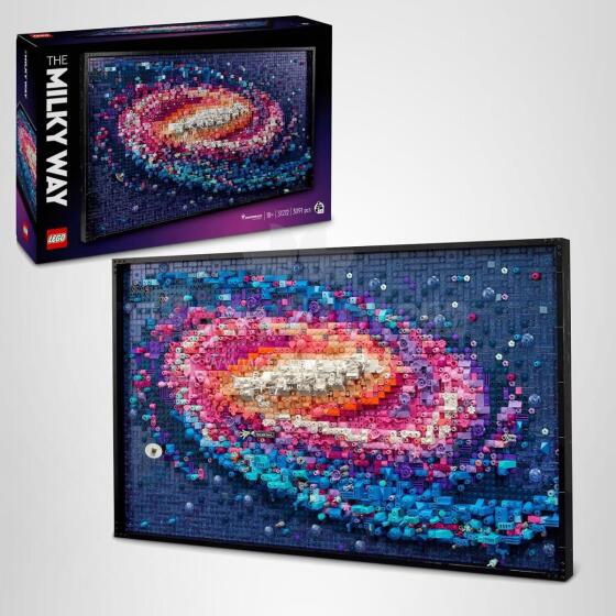 LEGO Art The Milky Way Galaxy Set, Space Model Kit for Adults to Build Art.31212 "Linnutee" seinakunst
