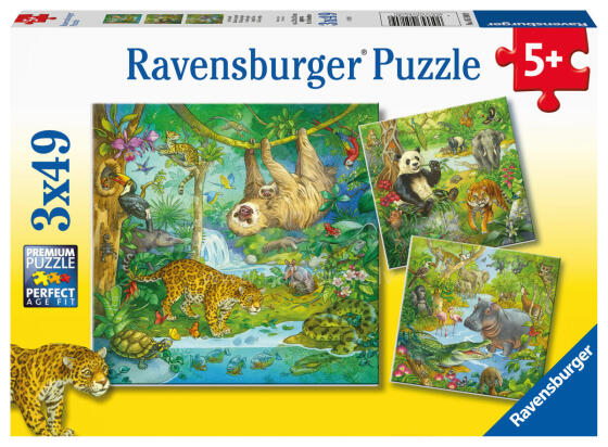 Ravensburger Puzzle 3x49 tk Jungle Fun