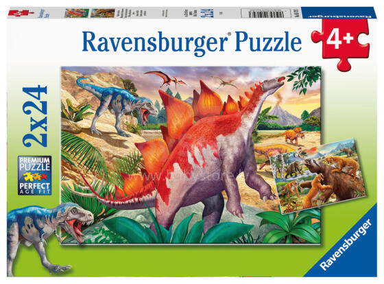 Ravensburger pusle 2x24 tk dinoosid