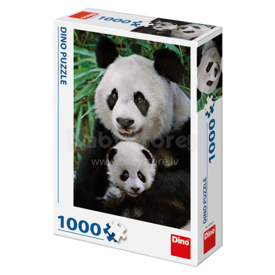 Dino pusle 1000 tk Panda koos beebiga