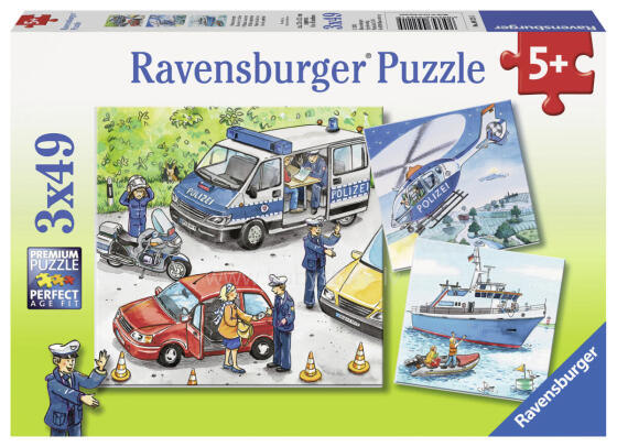 Ravensburger pusle 3x49 tk Politsei tegevus