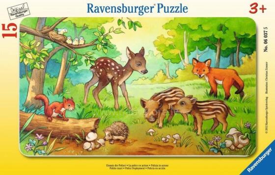 Ravensburgeri väike raamipusle 15 tk armas metsloomad