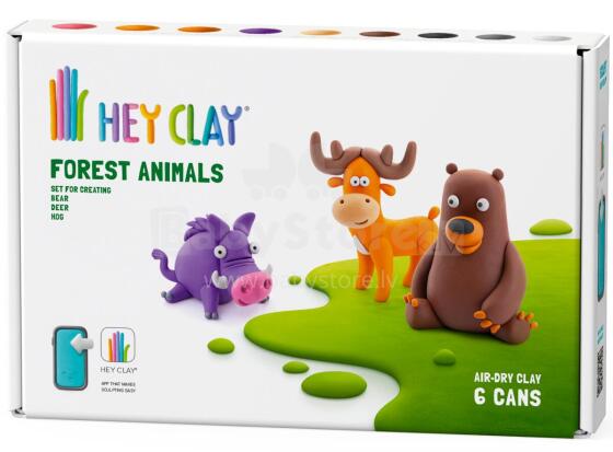 HEY CLAY Modelleerimisplastili Metsloomade Valik 2