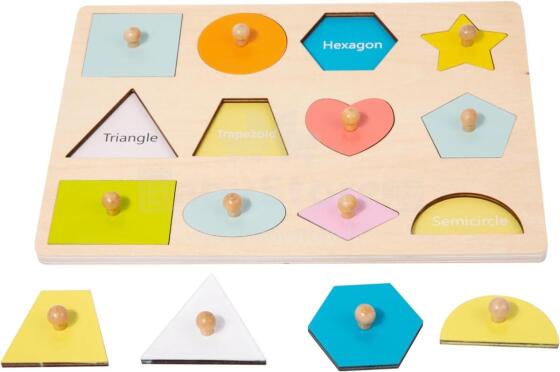 Adena Montessori Wooden Art.294587 Montessori puidust puslelaud