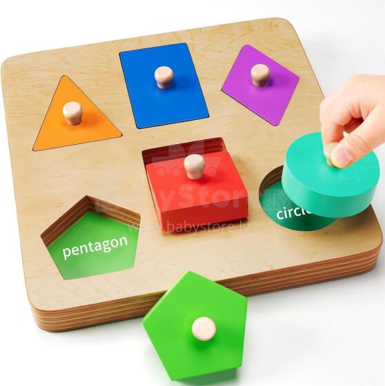 Larger Wooden Puzzle Art.294589 Montessori puidust puslelaud