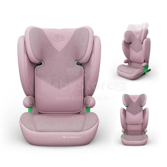 KINDERKRAFT Autoistme JUNIOR FIX 2 PLUS i-Size roosa