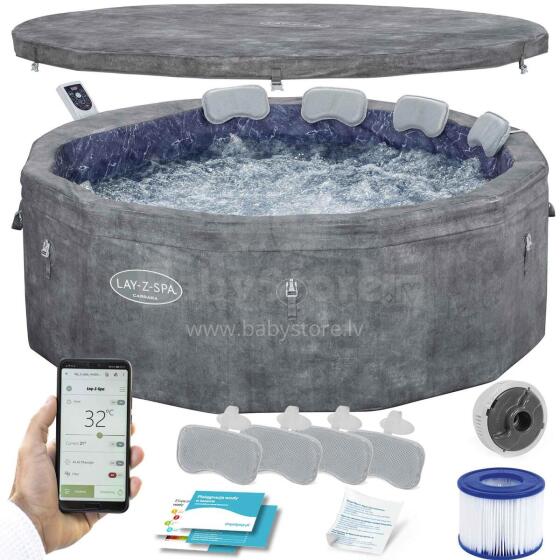 Käigukohandatav aed SPA AirJet Carrara WiFi hüdromassaaž 6 inimesele Bestway 6001V
