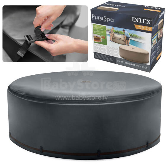 Nelja inimese aastaringne ümmargune SPA Intex 28523 termokate