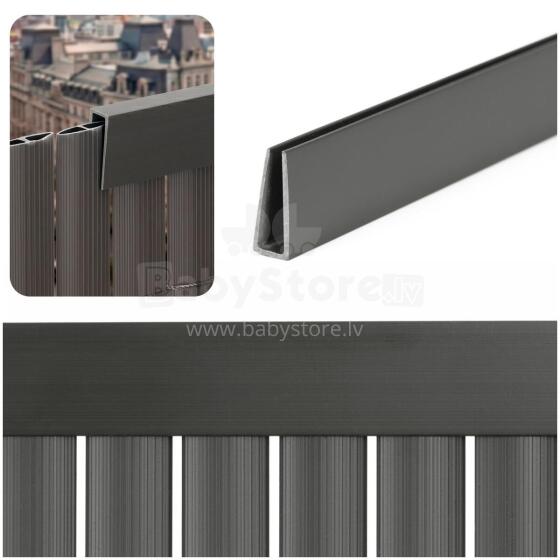 Kate, profiil 100 cm PVC-kattele rõdule, terrassile, aiale, tumehall
