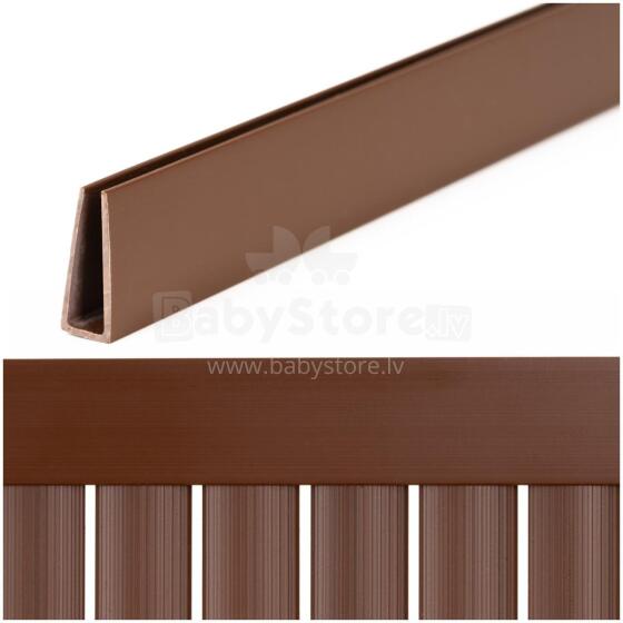 Kate, 100 cm profiil PVC maskeeriva katte jaoks rõdule, terrassile, aiale, pruun