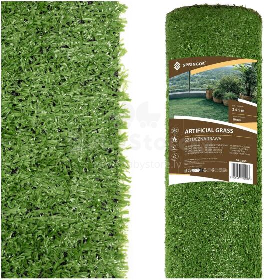 Kunstmuru rull 2x5 m roheline vaip terrassile rõdule aia vaibale 10 mm