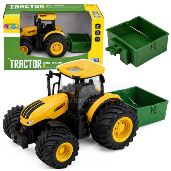 Põllumajanduslik Farm Traktor Väetise Leviti Valguse Heliga Kollane 1:24