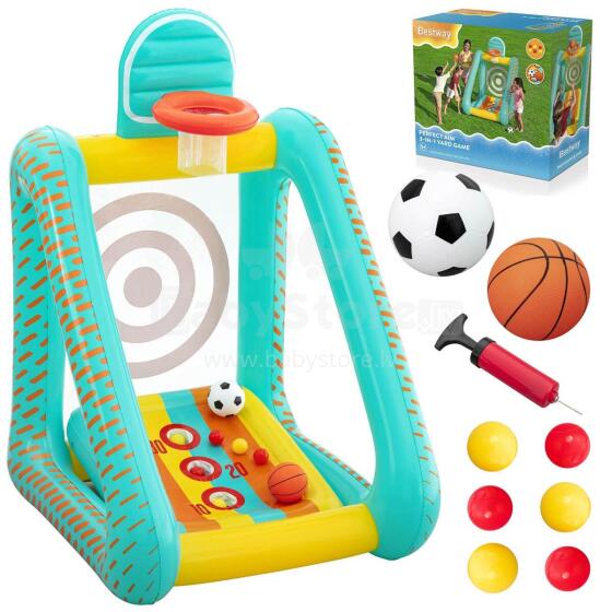 Puhutav aiamäng 3-in-1 korvpall, jalgpall, sihtmärk 127x109x178 cm Bestway 52813