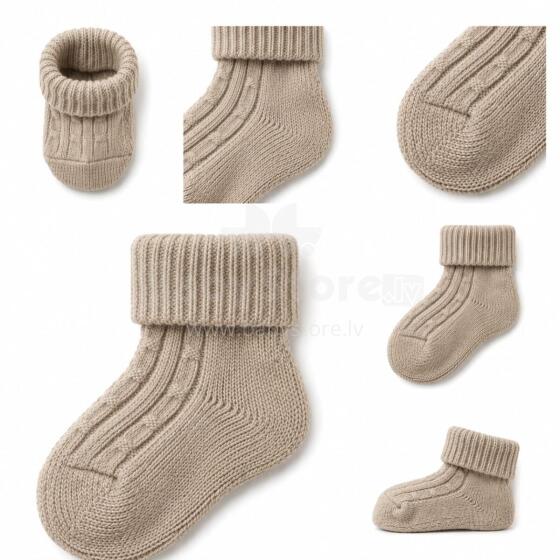 So Cute Wool Natural Eco Socks Art.296295 Beige Naturaalvillast sokid vastsündinutele