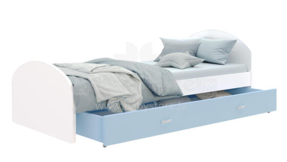 AJK Cross Plus Art.297428 White/Blue Stiilne noortevoodi sahtli ja madratsiga, 200x90 cm
