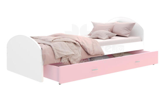 AJK Cross Plus Art.297429 White/Pink Stiilne noortevoodi sahtli ja madratsiga, 200x90 cm